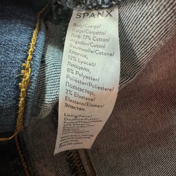 Spanx Denim Jeans Distressed Skinny Ankle Size Large - Picture 7 of 9